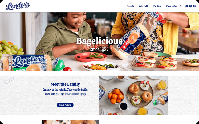 Grupo Bimbo brand website screen