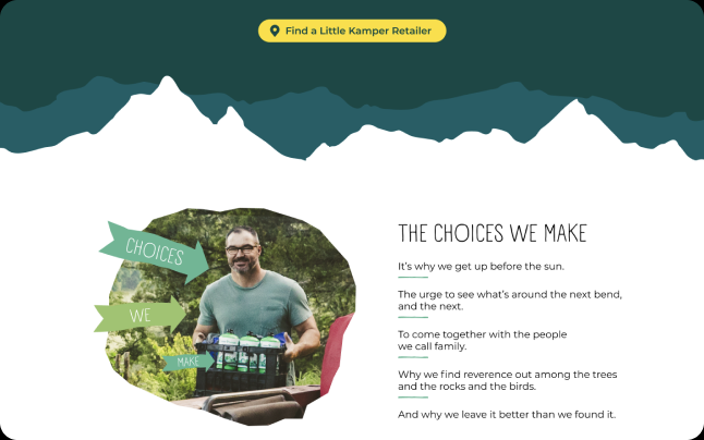 Little Kamper campaign landing page